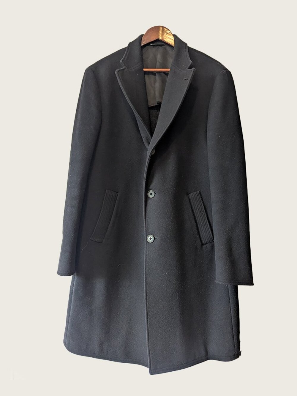 JOHN VARVATOS - Mainline black coat - Sz 52